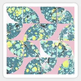 Abstract Marbled Paper Circles #6 Sticker